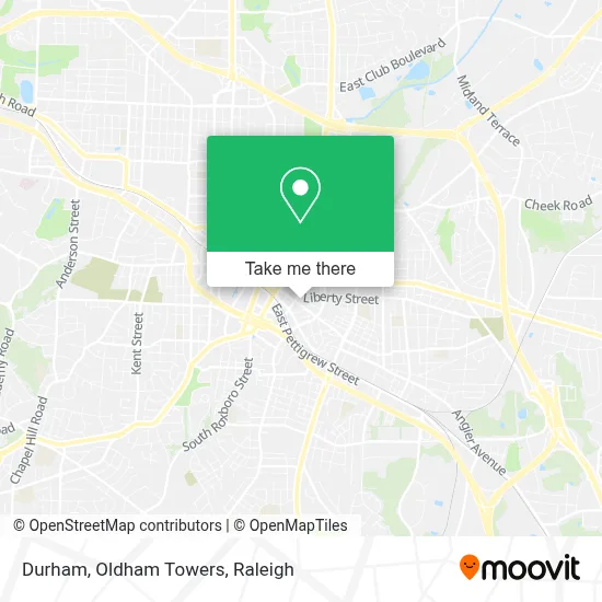 Durham, Oldham Towers map