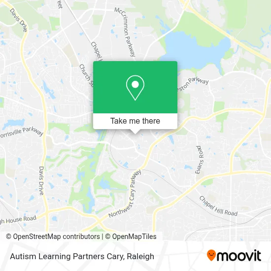 Autism Learning Partners Cary map