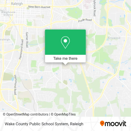 Wake County Public School System map