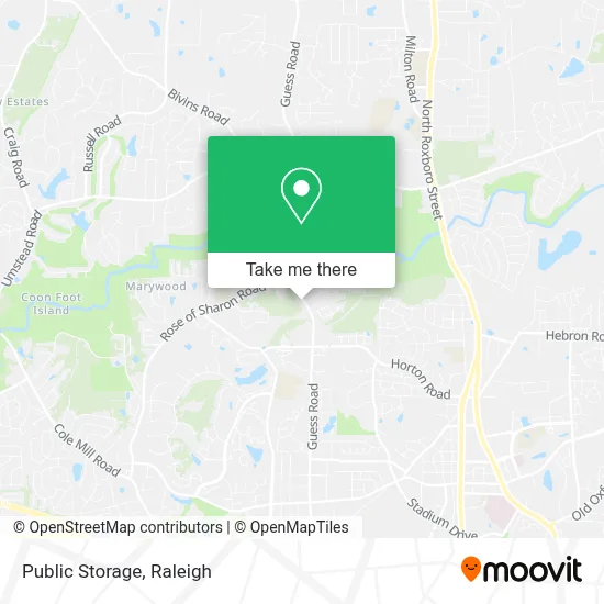 Public Storage map