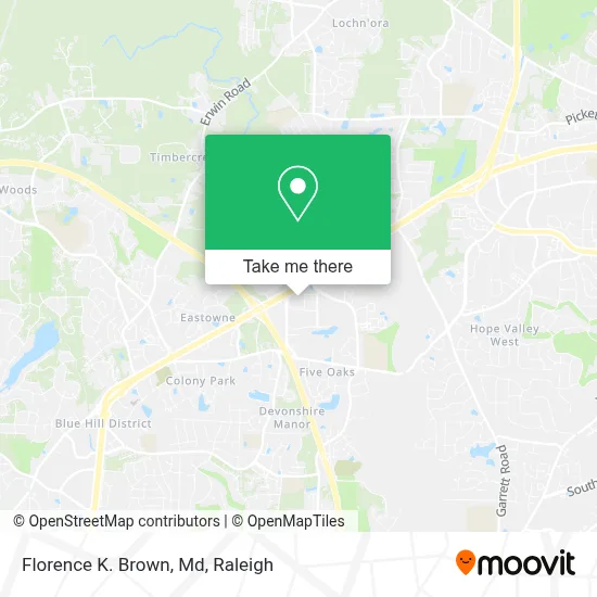 Florence K. Brown, Md map