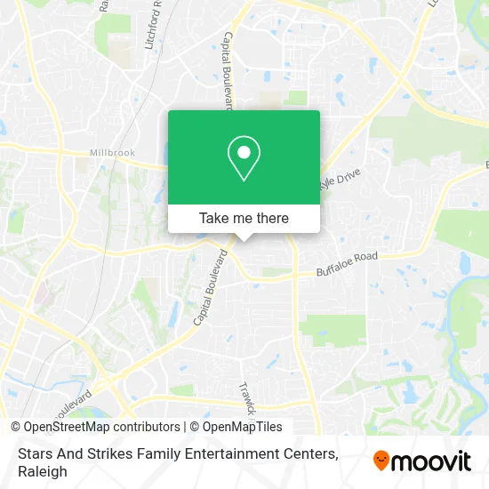 Stars And Strikes Family Entertainment Centers map