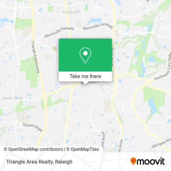Triangle Area Realty map