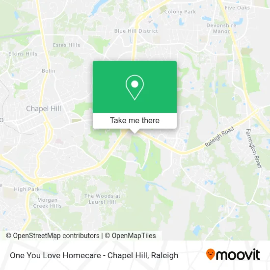 One You Love Homecare - Chapel Hill map
