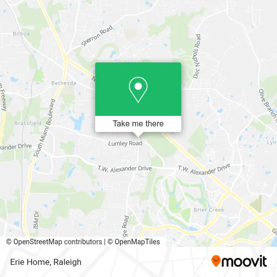 Erie Home map