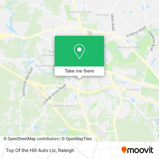 Top Of the Hill Auto Llc map