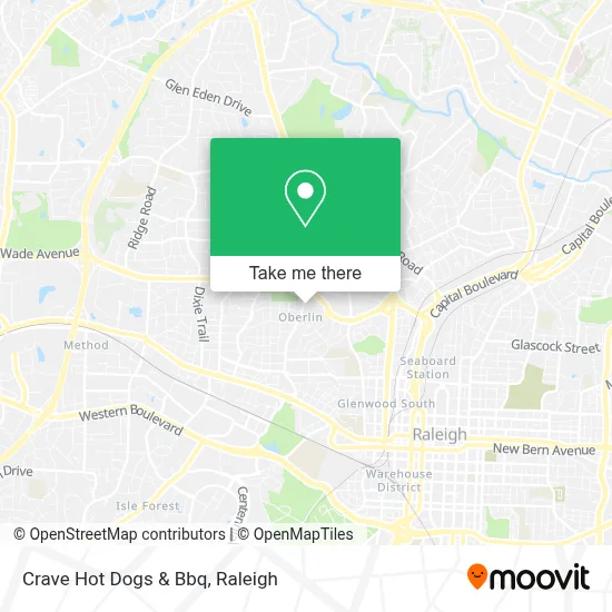 Crave Hot Dogs & Bbq map