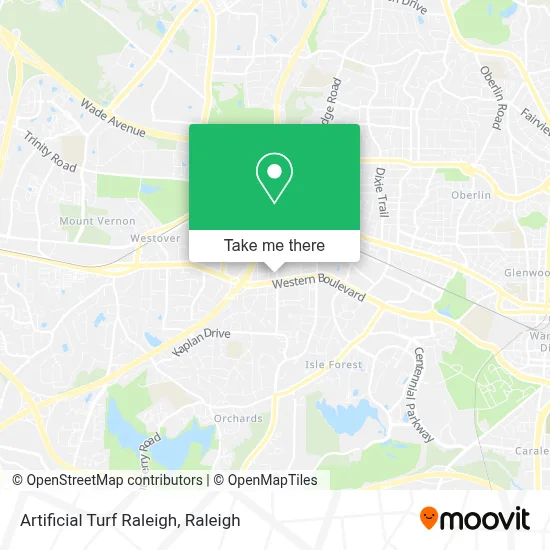 Artificial Turf Raleigh map