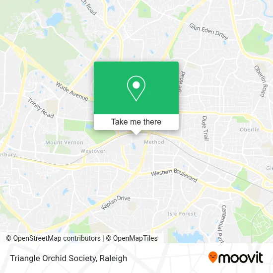 Triangle Orchid Society map