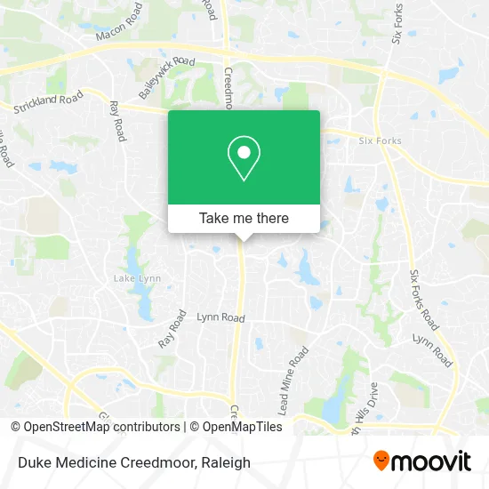 Duke Medicine Creedmoor map