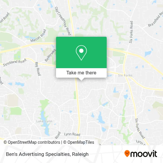 Ben's Advertising Specialties map