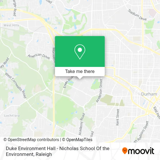 Duke Environment Hall - Nicholas School Of the Environment map