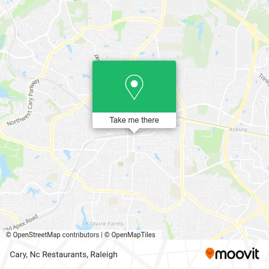 Cary, Nc Restaurants map