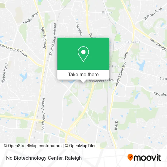 Nc Biotechnology Center map