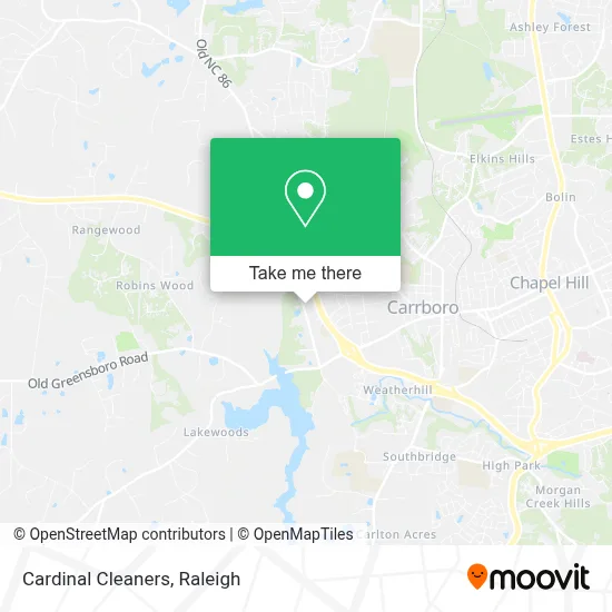 Cardinal Cleaners map