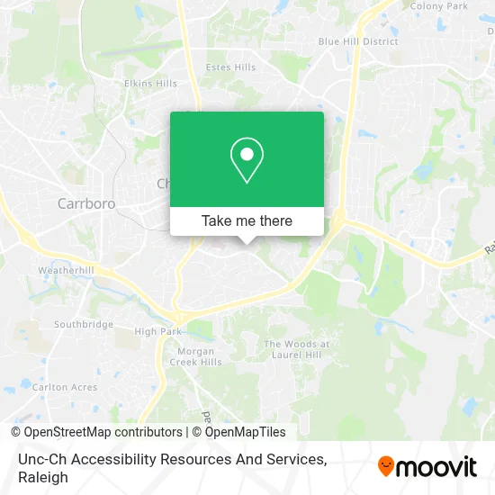 Unc-Ch Accessibility Resources And Services map