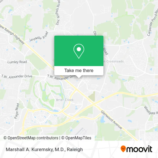 Marshall A. Kuremsky, M.D. map