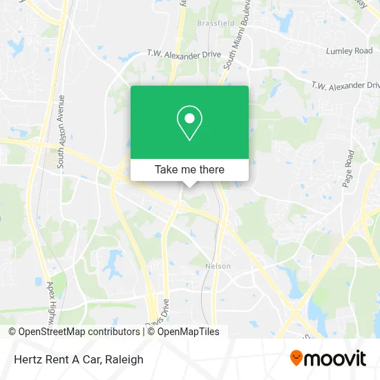Hertz Rent A Car map
