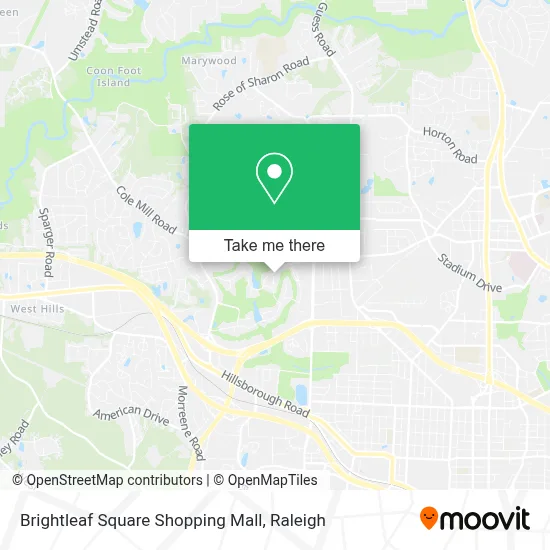 Brightleaf Square Shopping Mall map