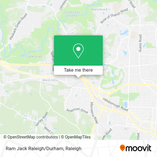 Ram Jack Raleigh/Durham map
