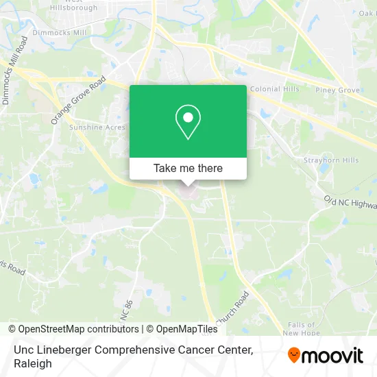 Unc Lineberger Comprehensive Cancer Center map