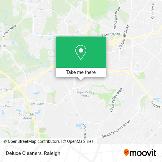 Deluxe Cleaners map