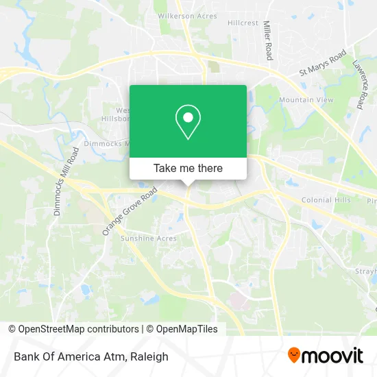 Bank Of America Atm map
