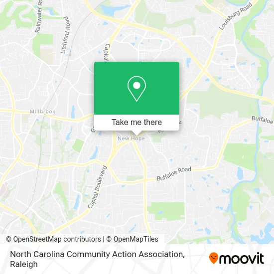 North Carolina Community Action Association map