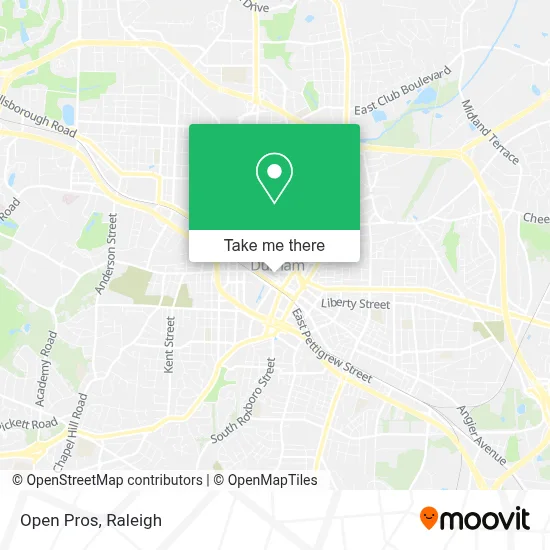 Open Pros map