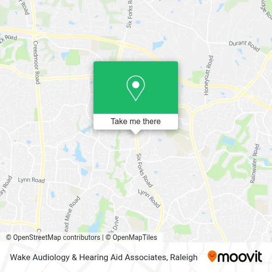 Wake Audiology & Hearing Aid Associates map