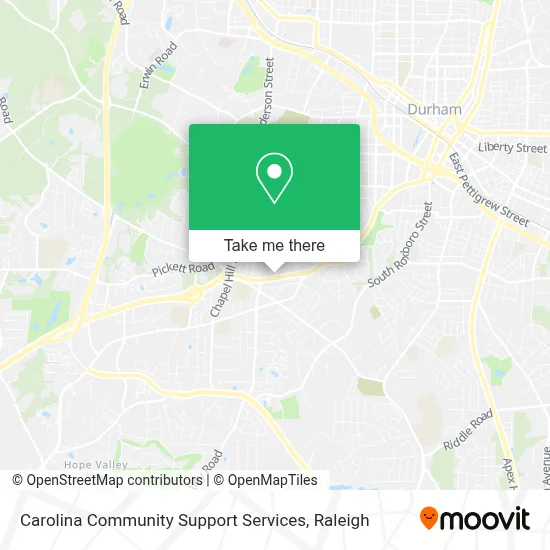 Carolina Community Support Services map