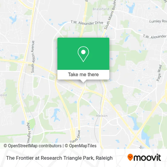 The Frontier at Research Triangle Park map