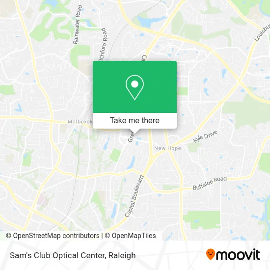 Sam's Club Optical Center map