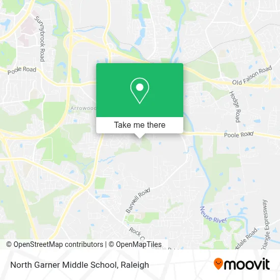 North Garner Middle School map