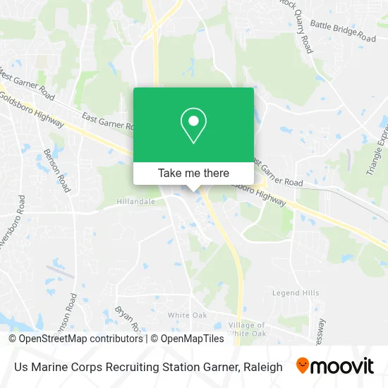 Us Marine Corps Recruiting Station Garner map