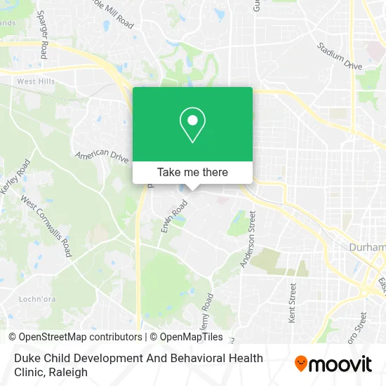 Duke Child Development And Behavioral Health Clinic map
