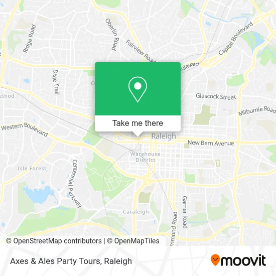 Axes & Ales Party Tours map