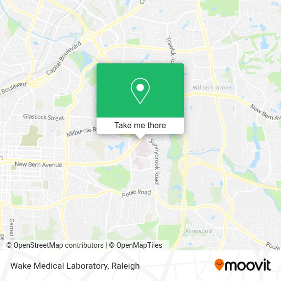 Wake Medical Laboratory map