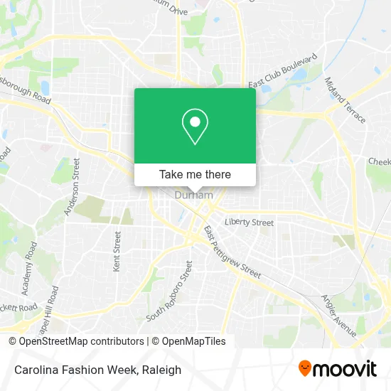 Carolina Fashion Week map