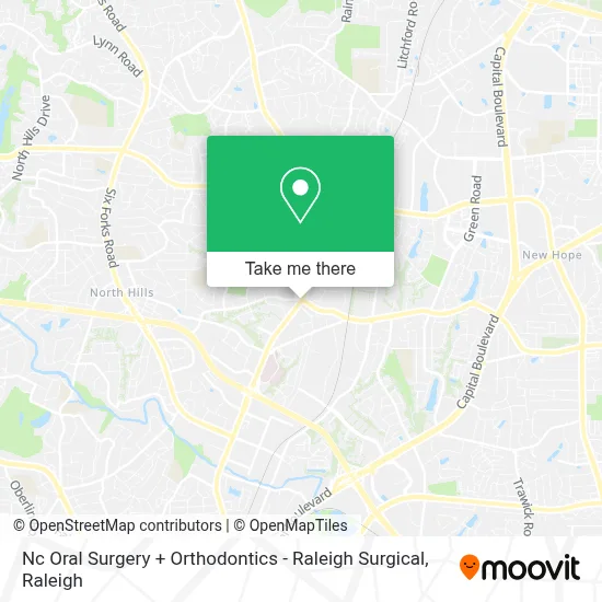 Nc Oral Surgery + Orthodontics - Raleigh Surgical map