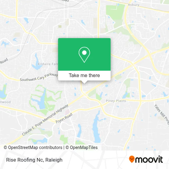 Rise Roofing Nc map
