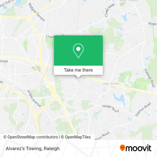 Alvarez's Towing map