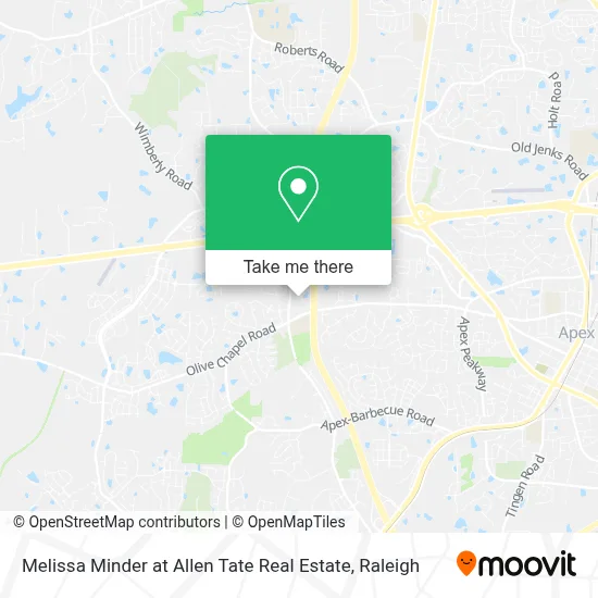 Melissa Minder at Allen Tate Real Estate map