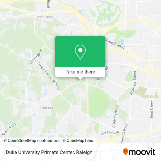 Duke University Primate Center map