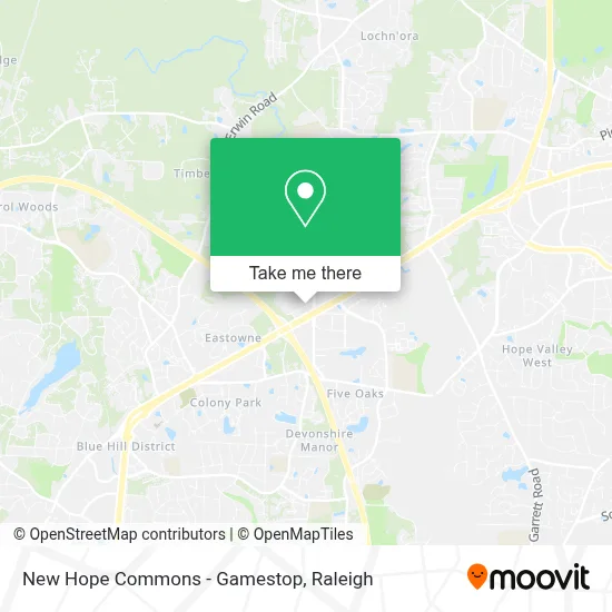 New Hope Commons - Gamestop map