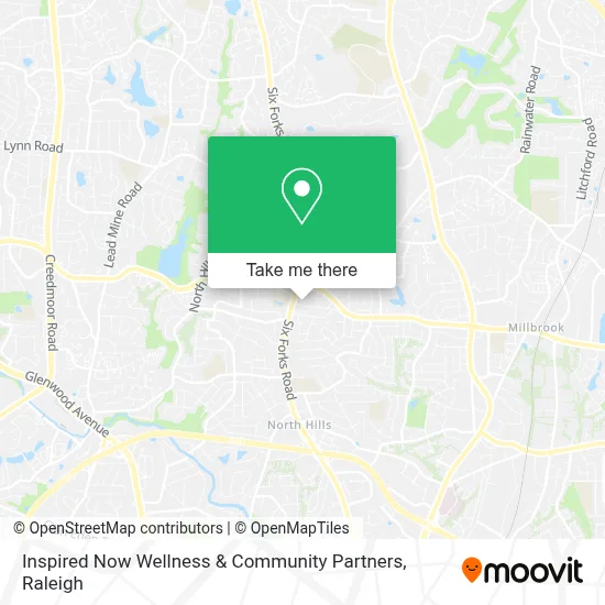 Inspired Now Wellness & Community Partners map