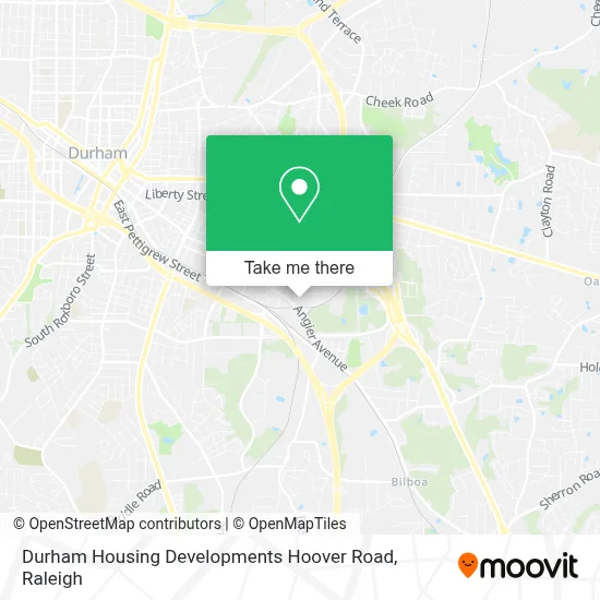 Durham Housing Developments Hoover Road map