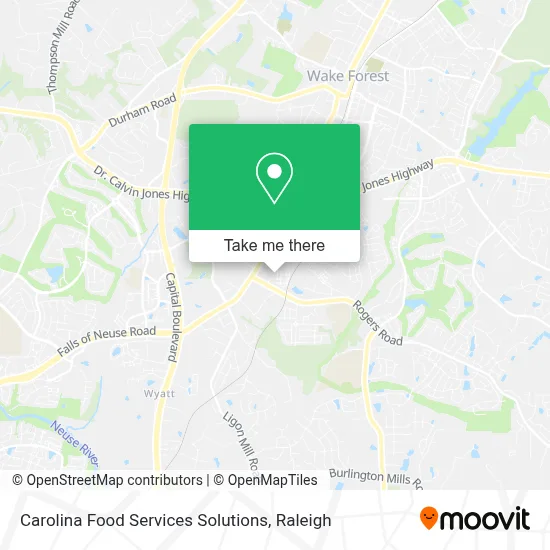 Carolina Food Services Solutions map