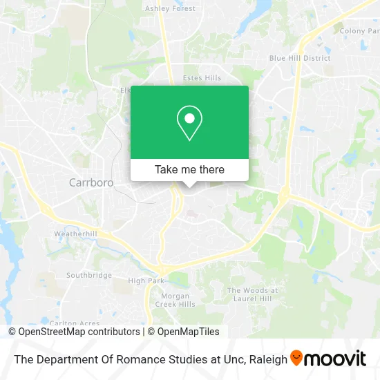 The Department Of Romance Studies at Unc map