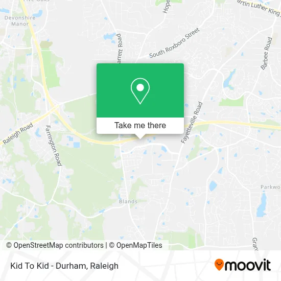 Kid To Kid - Durham map